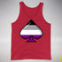 Asexual Pride Pixel Ace of Spades Premium Tank Top - Red